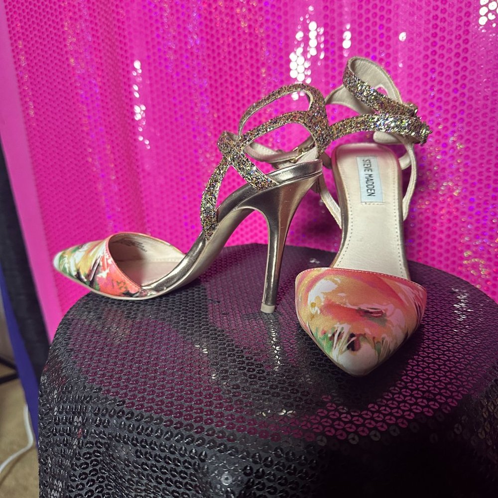Steve Madden Floral Multi-Color Heels